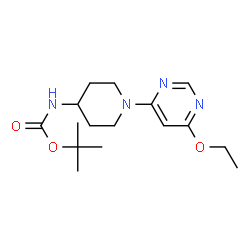 ChemSpider 2D Image | tert-Butyl (1-(6-ethoxypyrimidin-4-yl)piperidin-4-yl)carbamate | C16H26N4O3