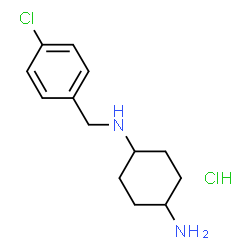 ChemSpider 2D Image | N-(4-Chlorobenzyl)-1,4-cyclohexanediamine hydrochloride (1:1) | C13H20Cl2N2