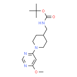 ChemSpider 2D Image | TERT-BUTYL N-{[1-(6-METHOXYPYRIMIDIN-4-YL)PIPERIDIN-4-YL]METHYL}CARBAMATE | C16H26N4O3