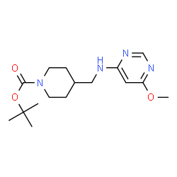ChemSpider 2D Image | TERT-BUTYL 4-{[(6-METHOXYPYRIMIDIN-4-YL)AMINO]METHYL}PIPERIDINE-1-CARBOXYLATE | C16H26N4O3
