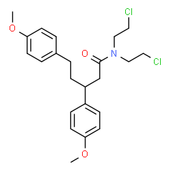 ChemSpider 2D Image | N,N-Bis(2-chloroethyl)-3,5-bis(4-methoxyphenyl)pentanamide | C23H29Cl2NO3