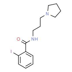 ChemSpider 2D Image | 2-Iodo-N-[3-(1-pyrrolidinyl)propyl]benzamide | C14H19IN2O