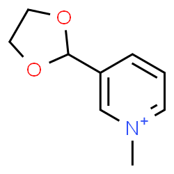 ChemSpider 2D Image | 3-(1,3-Dioxolan-2-yl)-1-methylpyridinium | C9H12NO2