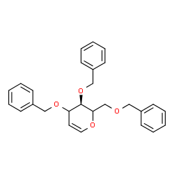 ChemSpider 2D Image | 2,6-Anhydro-1,3,4-tri-O-benzyl-5-deoxy-D-glycero-hex-5-enitol | C27H28O4