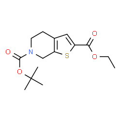 ChemSpider 2D Image | 6-TERT-BUTYL 2-ETHYL 4H,5H,6H,7H-THIENO[2,3-C]PYRIDINE-2,6-DICARBOXYLATE | C15H21NO4S