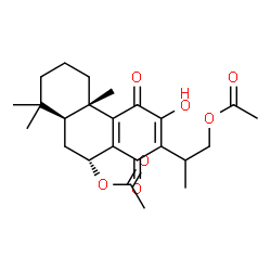 ChemSpider 2D Image | (7alpha)-12-Hydroxy-11,14-dioxoabieta-8,12-diene-7,16-diyl diacetate | C24H32O7