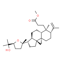 ChemSpider 2D Image | Methyl 3-{(3S,3aR,5aR,6S,7S,9aR,9bR)-3-[(2S,5S)-5-(2-hydroxy-2-propanyl)-2-methyltetrahydro-2-furanyl]-7-isopropenyl-6,9a,9b-trimethyldodecahydro-1H-cyclopenta[a]naphthalen-6-yl}propanoate | C31H52O4