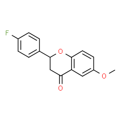 ChemSpider 2D Image | 2-(4-Fluorophenyl)-6-methoxy-2,3-dihydro-4H-chromen-4-one | C16H13FO3