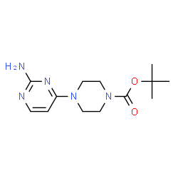 ChemSpider 2D Image | 1,1-Dimethylethyl 4-(2-amino-4-pyrimidinyl)-1-piperazinecarboxylate | C13H21N5O2