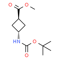 ChemSpider 2D Image | Methyl trans-3-(Boc-amino)cyclobutanecarboxylate | C11H19NO4