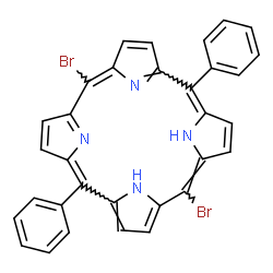 ChemSpider 2D Image | 5,15-Dibromo-10,20-diphenylporphyrin | C32H20Br2N4