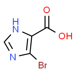 ChemSpider 2D Image | 4-Bromo-1H-imidazole-5-carboxylic acid | C4H3BrN2O2