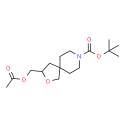 ChemSpider 2D Image | 2-Methyl-2-propanyl 3-(acetoxymethyl)-2-oxa-8-azaspiro[4.5]decane-8-carboxylate | C16H27NO5