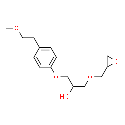 ChemSpider 2D Image | 1-[4-(2-Methoxyethyl)phenoxy]-3-(2-oxiranylmethoxy)-2-propanol | C15H22O5