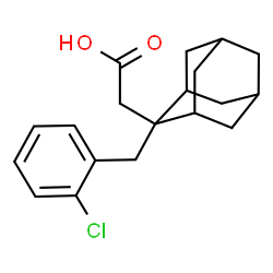 ChemSpider 2D Image | [2-(2-Chlorobenzyl)adamantan-2-yl]acetic acid | C19H23ClO2