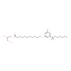 ChemSpider 2D Image | 2,3-Dihydroxypropyl 11-[3-hydroxy-5-(2-methyl-2-octanyl)phenoxy]undecanoate | C29H50O6