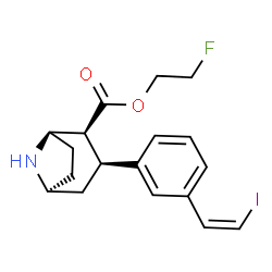 ChemSpider 2D Image | 2-Fluoroethyl (1R,2S,3S,5S)-3-{3-[(Z)-2-iodovinyl]phenyl}-8-azabicyclo[3.2.1]octane-2-carboxylate | C18H21FINO2