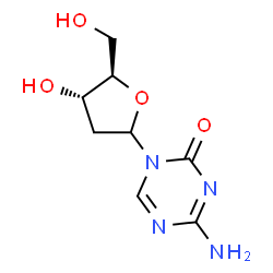ChemSpider 2D Image | 4-Amino-1-(2-deoxy-D-erythro-pentofuranosyl)-1,3,5-triazin-2(1H)-one | C8H12N4O4