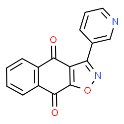 ChemSpider 2D Image | 3-(3-Pyridinyl)naphtho[2,3-d][1,2]oxazole-4,9-dione | C16H8N2O3