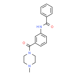 ChemSpider 2D Image | N-{3-[(4-Methyl-1-piperazinyl)carbonyl]phenyl}benzamide | C19H21N3O2