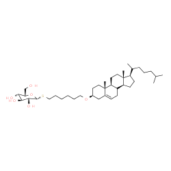 ChemSpider 2D Image | 6-[(3beta,8xi)-Cholest-5-en-3-yloxy]hexyl 1-thio-beta-L-idopyranoside | C39H68O6S