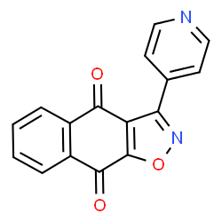ChemSpider 2D Image | 3-(4-Pyridinyl)naphtho[2,3-d][1,2]oxazole-4,9-dione | C16H8N2O3
