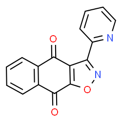 ChemSpider 2D Image | 3-(2-Pyridinyl)naphtho[2,3-d][1,2]oxazole-4,9-dione | C16H8N2O3