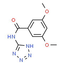 ChemSpider 2D Image | 3,5-Dimethoxy-N-(1H-tetrazol-5-yl)benzamide | C10H11N5O3