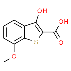 ChemSpider 2D Image | 3-Hydroxy-7-methoxy-1-benzothiophene-2-carboxylic acid | C10H8O4S