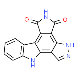 ChemSpider 2D Image | 3H-Pyrazolo[4,3-a]pyrrolo[3,4-c]carbazole-4,6(5H,11H)-dione | C15H8N4O2