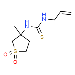 ChemSpider 2D Image | 1-Allyl-3-(3-methyl-1,1-dioxidotetrahydro-3-thiophenyl)thiourea | C9H16N2O2S2