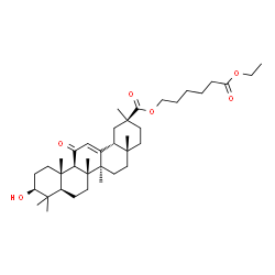 ChemSpider 2D Image | 6-Ethoxy-6-oxohexyl (3beta)-3-hydroxy-11-oxoolean-12-en-30-oate | C38H60O6