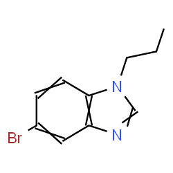 ChemSpider 2D Image | 5-Bromo-1-propyl-1H-benzimidazole | C10H11BrN2