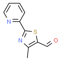 ChemSpider 2D Image | 4-Methyl-2-(pyridin-2-yl)thiazole-5-carbaldehyde | C10H8N2OS
