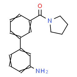 ChemSpider 2D Image | 3-AMINO-3'-(PYRROLIDINOCARBONYL)BIPHENYL | C17H18N2O