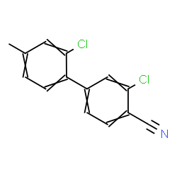 ChemSpider 2D Image | 2',3-Dichloro-4'-methyl-4-biphenylcarbonitrile | C14H9Cl2N