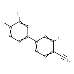 ChemSpider 2D Image | 3,3'-Dichloro-4'-methyl-4-biphenylcarbonitrile | C14H9Cl2N