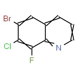 ChemSpider 2D Image | 6-Bromo-7-chloro-8-fluoroquinoline | C9H4BrClFN
