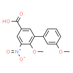 ChemSpider 2D Image | 3',6-Dimethoxy-5-nitro-3-biphenylcarboxylic acid | C15H13NO6