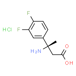 ChemSpider 2D Image | (S)-3-Amino-3-(3,4-difluorophenyl)-butanoic acid hydrochloride | C10H12ClF2NO2
