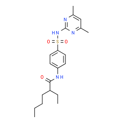 ChemSpider 2D Image | N-{4-[(4,6-Dimethyl-2-pyrimidinyl)sulfamoyl]phenyl}-2-ethylhexanamide | C20H28N4O3S