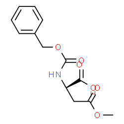 ChemSpider 2D Image | (2R)-2-{[(Benzyloxy)carbonyl]amino}-4-methoxy-4-oxobutanoic acid | C13H15NO6