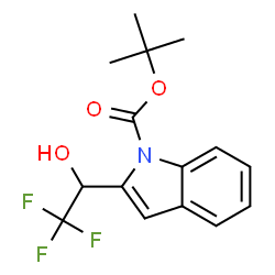 ChemSpider 2D Image | tert-butyl 2-(2,2,2-trifluoro-1-hydroxyethyl)-1H-indole-1-carboxylate | C15H16F3NO3