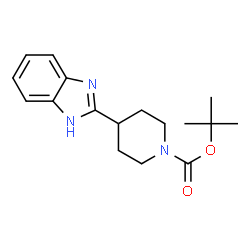 ChemSpider 2D Image | tert-butyl 4-(1H-benzo[d]imidazol-2-yl)piperidine-1-carboxylate | C17H23N3O2