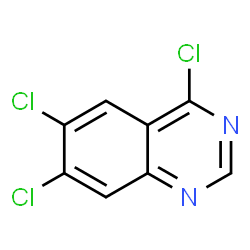 ChemSpider 2D Image | 4,6,7-Trichloroquinazoline | C8H3Cl3N2