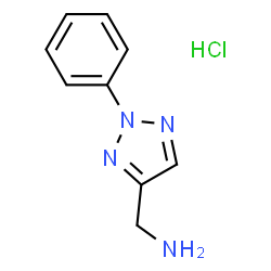 ChemSpider 2D Image | 1-(2-Phenyl-2H-1,2,3-triazol-4-yl)methanamine hydrochloride (1:1) | C9H11ClN4