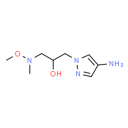 ChemSpider 2D Image | 1-(4-Amino-1H-pyrazol-1-yl)-3-[methoxy(methyl)amino]-2-propanol | C8H16N4O2