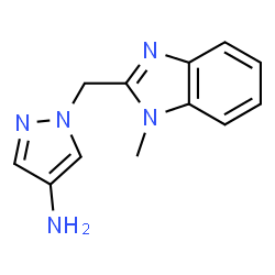 ChemSpider 2D Image | 1-[(1-Methyl-1H-benzimidazol-2-yl)methyl]-1H-pyrazol-4-amine | C12H13N5