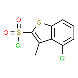 ChemSpider 2D Image | 4-Chloro-3-methyl-1-benzothiophene-2-sulfonyl chloride | C9H6Cl2O2S2