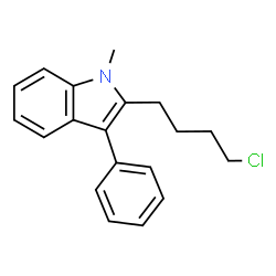ChemSpider 2D Image | 2-(4-Chlorobutyl)-1-methyl-3-phenyl-1H-indole | C19H20ClN